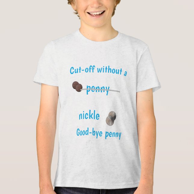 Ohne einen Pfennig Tri-Blend Shirt (Vorderseite)