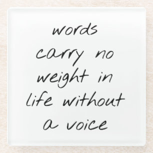 Ohne einen Untersetzer aus Stimmglas