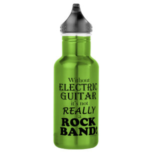 Ohne elektrische Gitarre - Rockband Edelstahlflasche