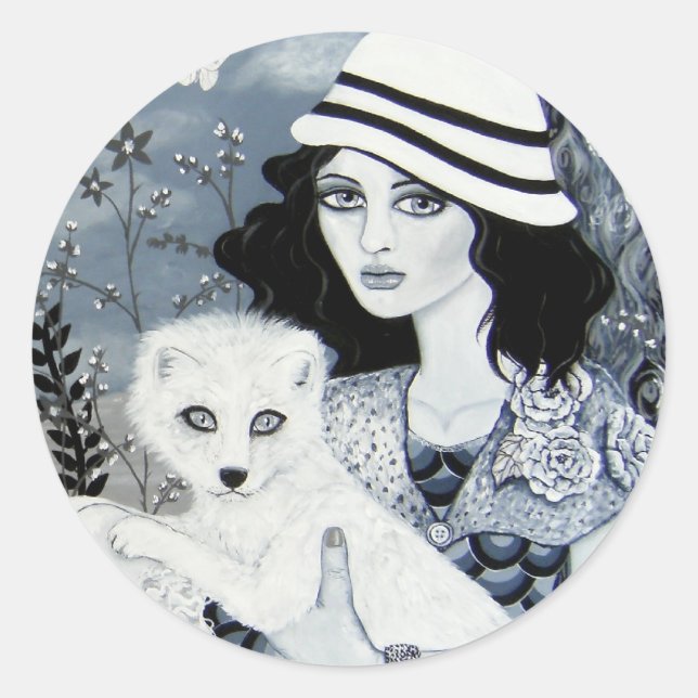 ohne Farbaufkleber Runder Aufkleber (Vorderseite)