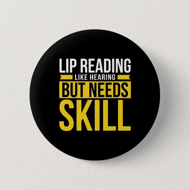 Ohne Gehör - Gehörloser - Gehörlos - Gehörloser Aw Button (Vorderseite)