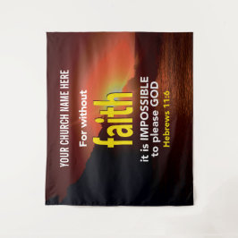 OHNE GLAUBhebräische 11:6 Christliche Kirche Wandteppich