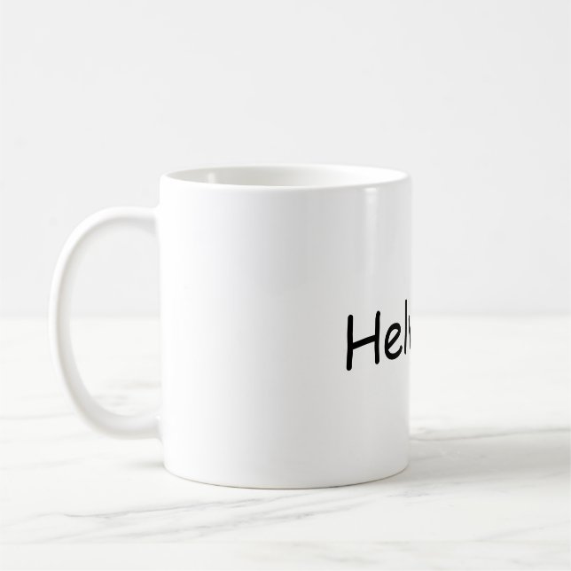 Ohne HelveticaTasse Kaffeetasse (Links)
