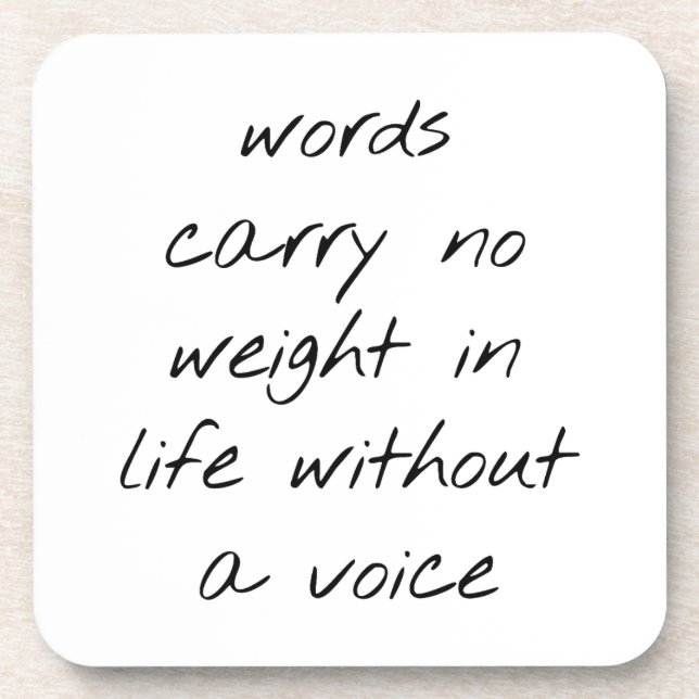 Ohne lautstarken Kunststoff-Untersetzer Getränkeuntersetzer (Vorderseite)