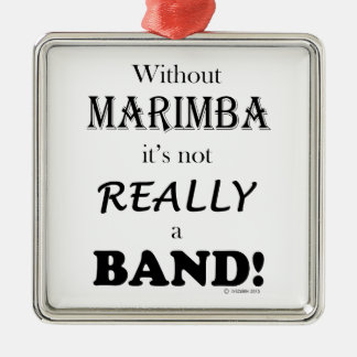 Ohne Marimba - Band Silbernes Ornament