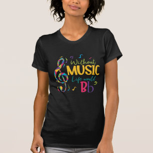 Ohne Musik würde das Leben flatter Clef Musikernot T-Shirt