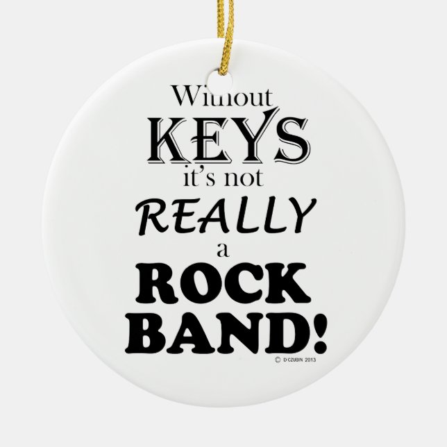 Ohne Schlüssel - Rock Band Keramikornament (Vorne)