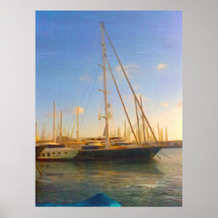 Ohne Segel Sonntagsstrand Israel Herzlia Poster