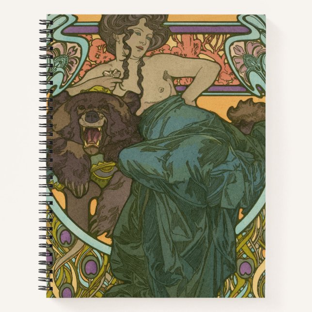 Ohne Titel von Alphonse Mucha (1902) Notizbuch (Vorderseite)