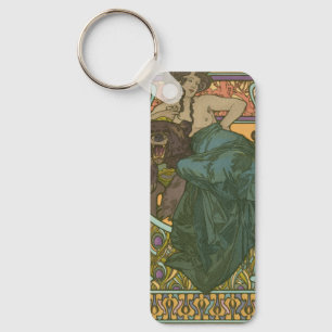 Ohne Titel von Alphonse Mucha (1902) Schlüsselanhänger