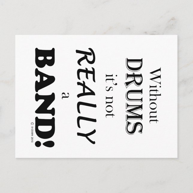 ohne Trommeln - Band Postkarte (Vorderseite)