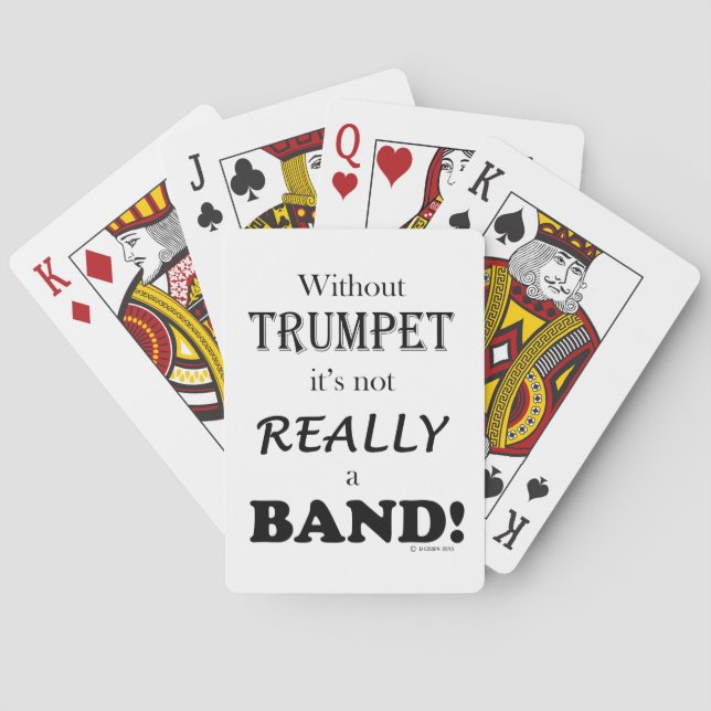 Ohne Trumpet - Band Spielkarten (Rückseite)