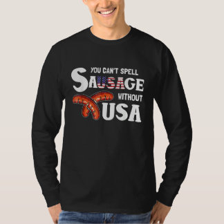 Ohne USA geht beim Würstchen gar nichts 4. Juli Am T-Shirt