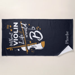 Ohne Violinleben wäre ein flatternder Niedlicher V Strandtuch