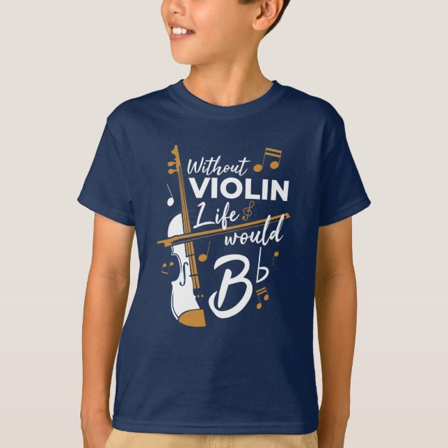 Ohne Violinleben wäre ein flatternder Niedlicher V T-Shirt (Vorderseite)