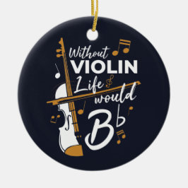 Ohne Violinlebensdauer wäre ein flacher Violinist Keramik Ornament