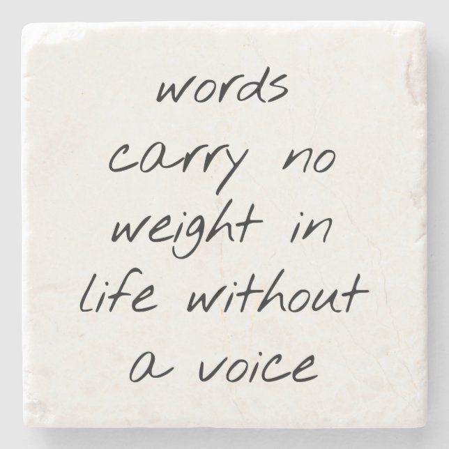 Ohne Voice-Marmor-Stone-Untersetzer Steinuntersetzer (Vorderseite)