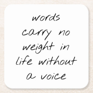 Ohne Voice Paper Untersetzer