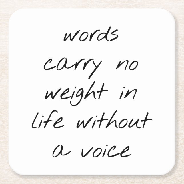 Ohne Voice Paper Untersetzer (Vorderseite)