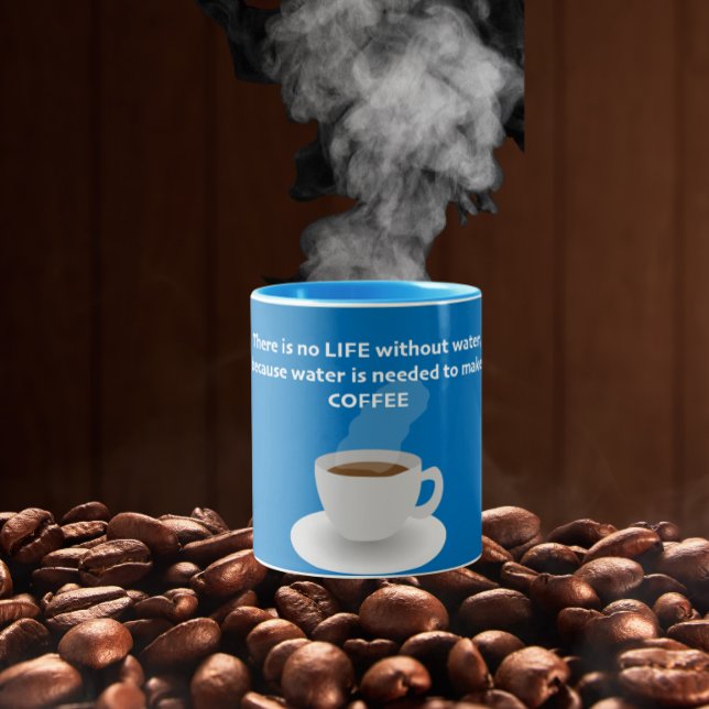 Ohne Wasser gibt es kein Leben Zweifarbige Tasse (Von Creator hochgeladen)