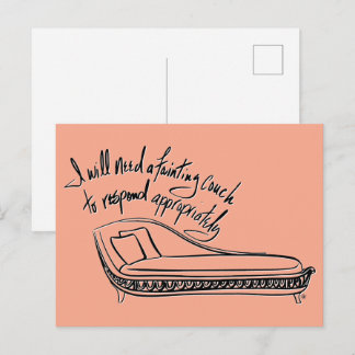 Ohnmachtssofa Feiertagspostkarte