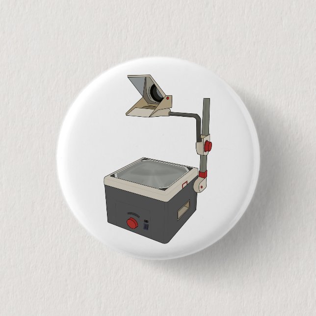 OHP 80er 90er Overhead-Projektor Button (Vorderseite)