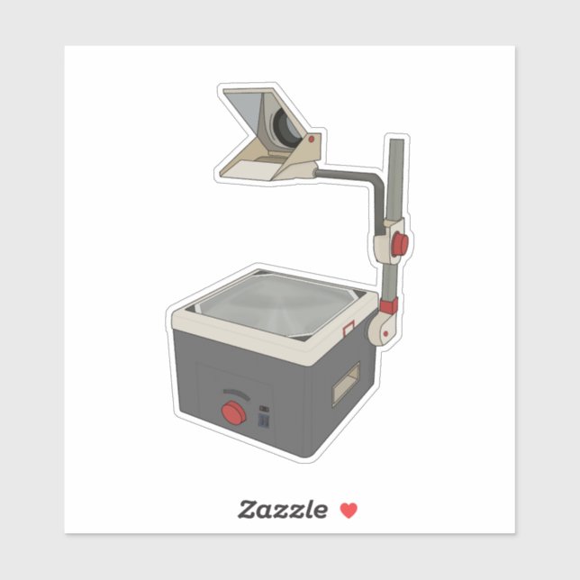 OHP 80er 90s Overhead Projektor Aufkleber (Blatt)