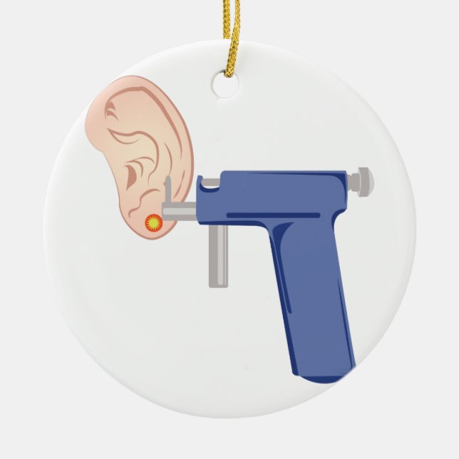 Ohr-Durchdringen Keramikornament (Vorne)