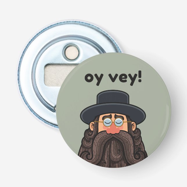 OHR! Funny RABBI Peronised Flaschenöffner (Vorderseite)
