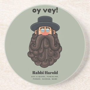 OHR! Funny RABBI Peronised Getränkeuntersetzer