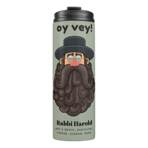 OHR! Funny RABBI Peronised Thermosbecher