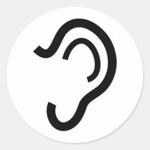 Ohr Runder Aufkleber
