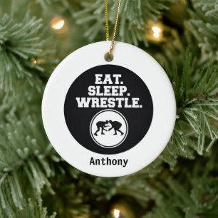 Ohr, Schlaf & Wrestling Weihnachten Keramik Ornament