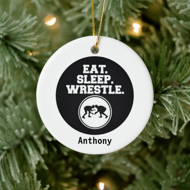 Ohr, Schlaf & Wrestling Weihnachten Keramik Ornament (Baum)