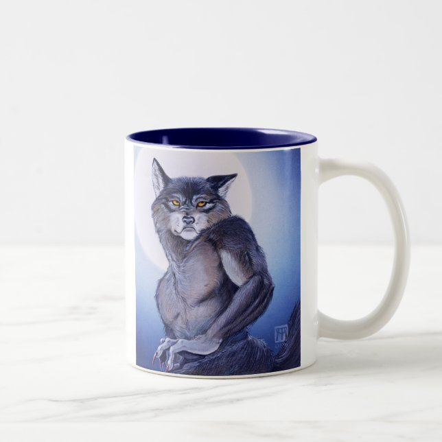 Ohren des Werewolf Zweifarbige Tasse (Rechts)
