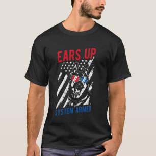 OHREN HOCH SYSTEM AKTIVIERT Deutscher Schäferhund  T-Shirt