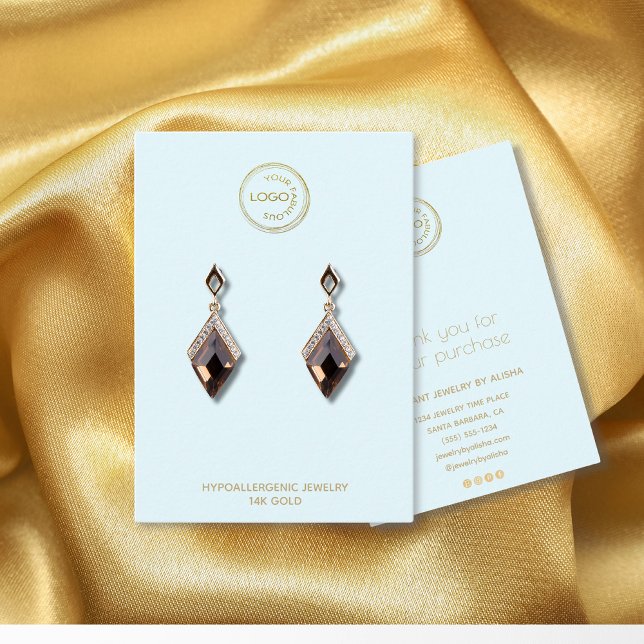 Ohrenanzeige verleiht Ihrem Logo ein hellblau Visitenkarte (Von Creator hochgeladen)