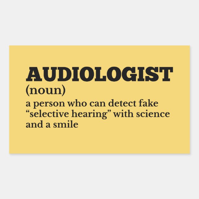 Ohrenarzt Funny Definition Sticker (Vorderseite)