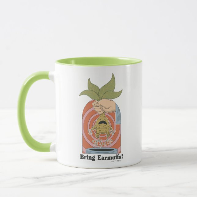 "Ohrenstöpsel mitbringen!" Screaming Mandrake Graf Tasse (Links)