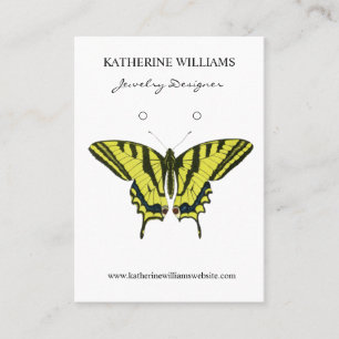 Ohrhänger-Displaykarte   Vintage Schmetterling Visitenkarte