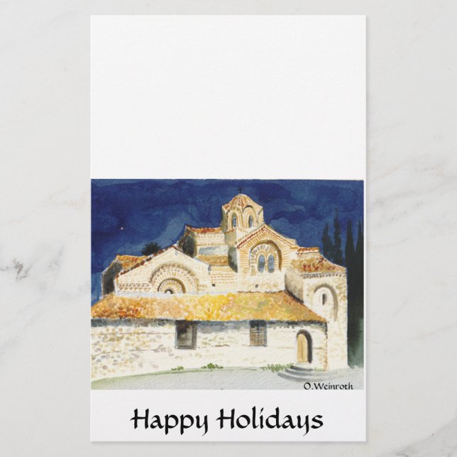 ohrid Kirchen1, Happy Holidays, O.Weinroth (Vorderseite)