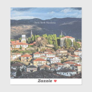 Ohrid, malerisches Foto Nordmakedonien, Aufkleber