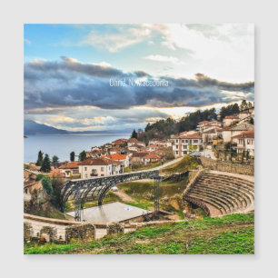 Ohrid, Mazedonien Panoramasicht Magnetkarte