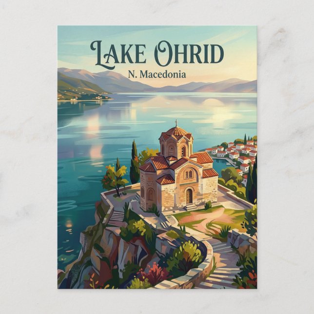 Ohridsee N. Mazedonien Postkarte (Vorderseite)