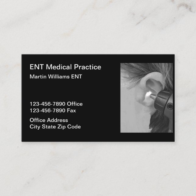 Ohrnase-Throat ENT Doctor Businesscards Visitenkarte (Vorderseite)