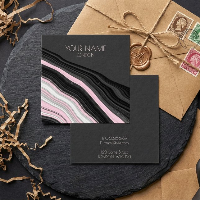 Ohrring-Agate-Effekt (Agate effect stripy earring holder.)