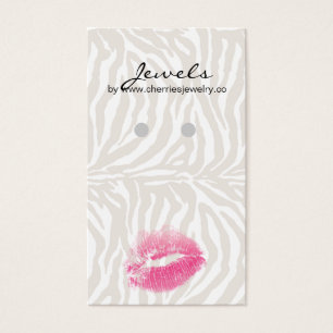 Ohrring Display Cards Niedlich Zebra Lips Schmuck