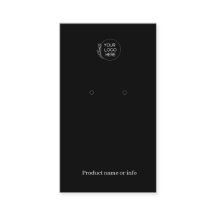 Ohrring-Displaykarte | Logo Schwarzes Schmuckdispl