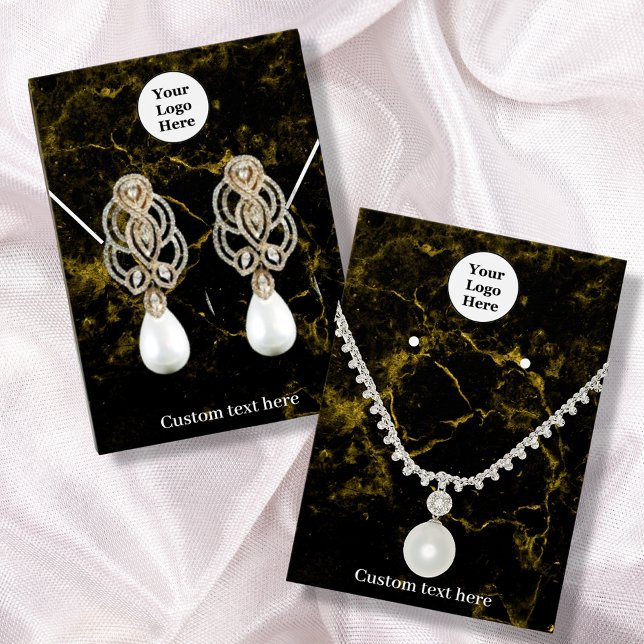 Ohrringe aus schwarzem und goldfarbenem Marmor Dis (Von Creator hochgeladen)