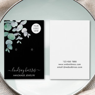 Ohrringe Die schwarze Schmuckkarte für Wasserfarbe